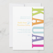 PixDezines Kauai/DIY-Farben Einladung (Rückseite)