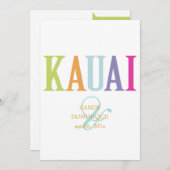 PixDezines Kauai/DIY-Farben Einladung (Vorne/Hinten)