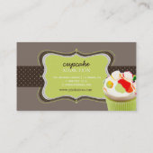 PixDezines Keylime cupcake/pâtisserie Visitenkarte (Rückseite)