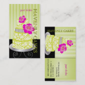 PixDezines Keylime Sponge Cake/pâtisserie Visitenkarte (Vorne/Hinten)