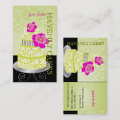 PixDezines Keylime Sponge Cake/pâtisserie Visitenkarte (Vorne/Hinten)