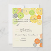 PixDezines Kiku (chrysanthemum) RSVPs erfordern 12 RSVP Karte (Rückseite)
