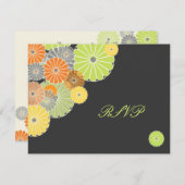 PixDezines Kiku (chrysanthemum) RSVPs erfordern 12 RSVP Karte (Vorne/Hinten)