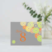 PixDezines Kiku (Chrysanthemum), Zitrusfarbe Postkarte (Stehend Vorderseite)