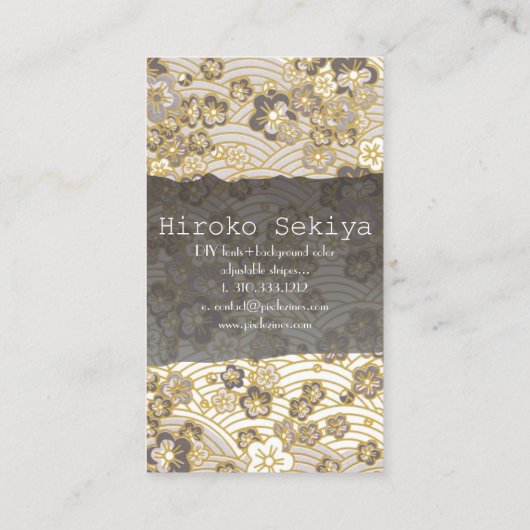 PixDezines kimono/Imitats chirimen/sakura Visitenkarte (Rückseite)