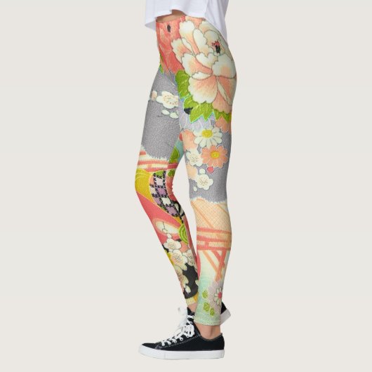 PixDezines Kimono/Peonies/Kirschblüten Leggings (Links)