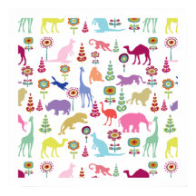 PixDezines Kinderkunst Wilde Tiere