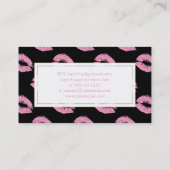 PixDezines Kiss Pulver Rosa Lippen Visitenkarte (Rückseite)