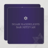 PixDezines-Klassiker Mitzvah/lila/düster Einladung (Vorne/Hinten)