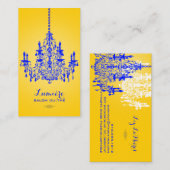 PixDezines Kobaltblauer Kronleuchter/DIY-Farbe Visitenkarte (Vorne/Hinten)