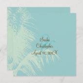 PixDezines Kokosnuss Silhouette/Farbton Einladung (Vorne/Hinten)