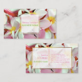 PixDezines KONA PINK PLUMERIAS Visitenkarte (Vorne/Hinten)