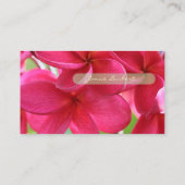 PixDezines KONA PINK PLUMERIAS Visitenkarte (Rückseite)