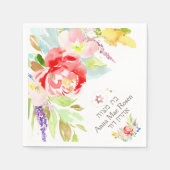 PixDezines Korallenpeonies, Imitate Rose Gold Mitz Serviette (Vorderseite)