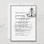 PixDezines Kronleuchter/DIY Event+Hintergrundfarbe Einladung (Rückseite)