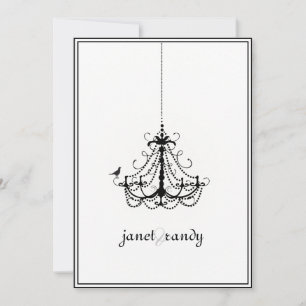 PixDezines Kronleuchter/DIY Event+Hintergrundfarbe Einladung