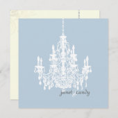 PixDezines Kronleuchter/DIY Hintergrundfarbe! Einladung (Vorne/Hinten)