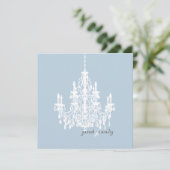 PixDezines Kronleuchter/DIY Hintergrundfarbe! Einladung (Stehend Vorderseite)