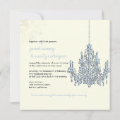 PixDezines Kronleuchter/DIY Hintergrundfarbe! Einladung (Rückseite)