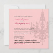 PixDezines Kronleuchter, Einladungen zur Hochzeit (Rückseite)