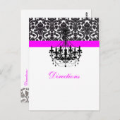 PixDezines Kronleuchter+Flora+Damaskus-Anfahrtskar Postkarte (Vorne/Hinten)