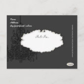 PixDezines-Kronleuchter/Goldene Trimm/Save the Dat Ankündigungspostkarte (Rückseite)