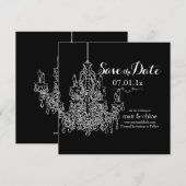 PixDezines Kronleuchter/Hochzeitseinladung/DIY Far Save The Date (Vorne/Hinten)