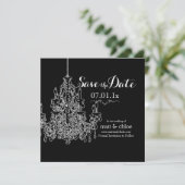 PixDezines Kronleuchter/Hochzeitseinladung/DIY Far Save The Date (Stehend Vorderseite)