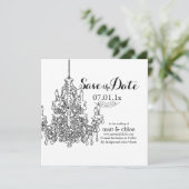 PixDezines Kronleuchter/rett Datum/Farbe Save The Date (Stehend Vorderseite)