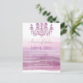 PixDezines Kronleuchter+Wasserfarbe Ankündigungspostkarte (Stehend Vorderseite)