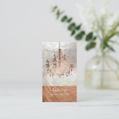 PixDezines Kupferkronleuchter und Imitat-Folie Visitenkarte (Stehend Vorderseite)