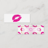 PixDezines küsst heiße rosa Lippen Mini Visitenkarte (Vorne/Hinten)