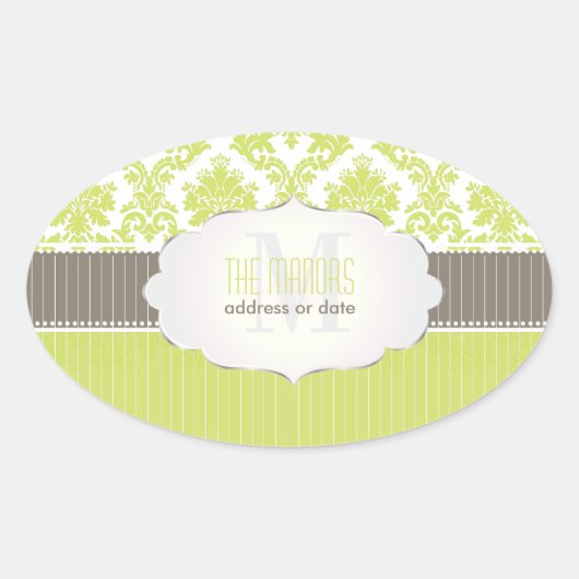 PixDezines la paloma Damask/DIY Farbe Ovaler Aufkleber (Vorderseite)