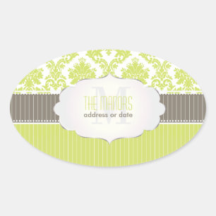 PixDezines la paloma damast/DIY Farbe Ovaler Aufkleber