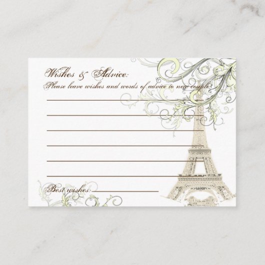 PixDezines la Tour eiffel/paris/DIY Hintergrund Hinweiskarte (Rückseite)