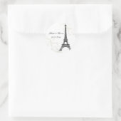 PixDezines La Tour Eiffel+Wirbel/DIY Farbe Runder Aufkleber (Tasche)