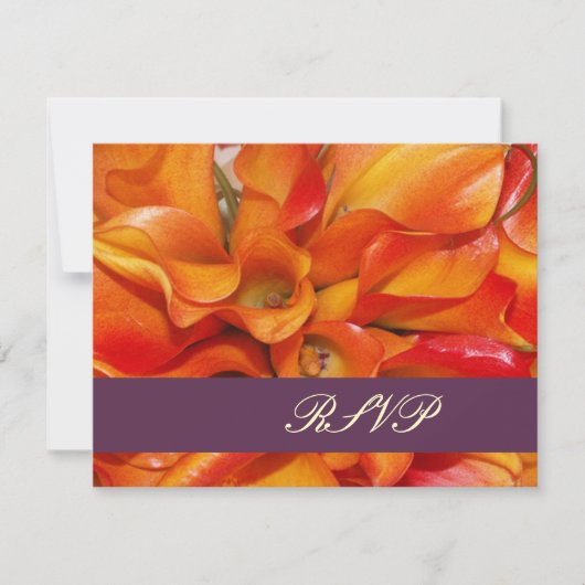 PixDezines LARGE UAWG ORANGE CALLA LILILIES RSVP Karte (Vorderseite)