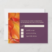 PixDezines LARGE UAWG ORANGE CALLA LILILIES RSVP Karte (Rückseite)