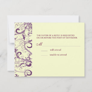 PixDezines LARGE UAWG, PLUM SWIRLSDIY Hintergrund RSVP Karte