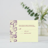 PixDezines LARGE-UAWG, PLUM-WIRBEL/DIY-Hintergrund RSVP Karte (Stehend Vorderseite)