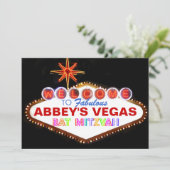 PixDezines las vegas bat mitzvah Einladung (Stehend Vorderseite)