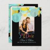 PixDezines Laternen Ankündigungspostkarte (Vorne/Hinten)