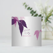 PixDezines Laub-/Auberginen-/Hundeuntergrund Einladung (Stehend Vorderseite)