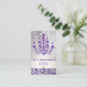 PixDezines Laveur lila Kronleuchter/DIY-Farbe Visitenkarte (Stehend Vorderseite)