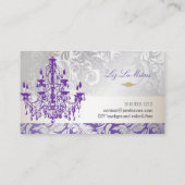 PixDezines Laveur lila Kronleuchter/DIY-Farbe Visitenkarte (Rückseite)