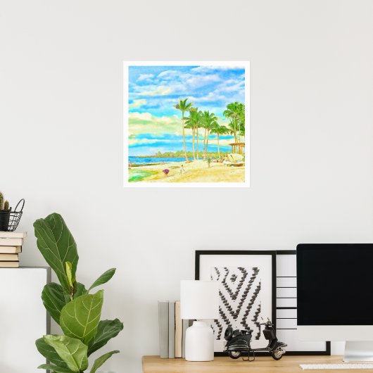 PixDezines Lazy Day am Hualai Beach Poster (Heimbüro)