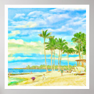 PixDezines Lazy Day am Hualai Beach Poster