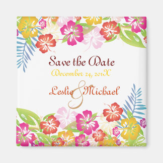 PixDezines Leis Hibiskus, Save the Date Magnet
