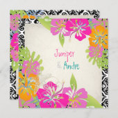 PixDezines leis/Hibiskus, Strand/Tageslicht Einladung (Vorne/Hinten)