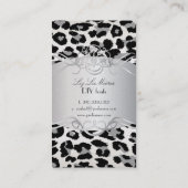 PixDezines Leopard/Champagner Visitenkarte (Rückseite)